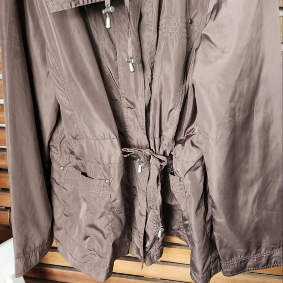 ARMAND THIERY utility raincoat jacket long TAN Size 14/16 - Picture 4 of 16